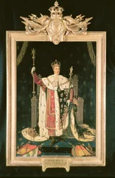 Portret van Karel X (1757-1836) in kroningsgewaden, 1829